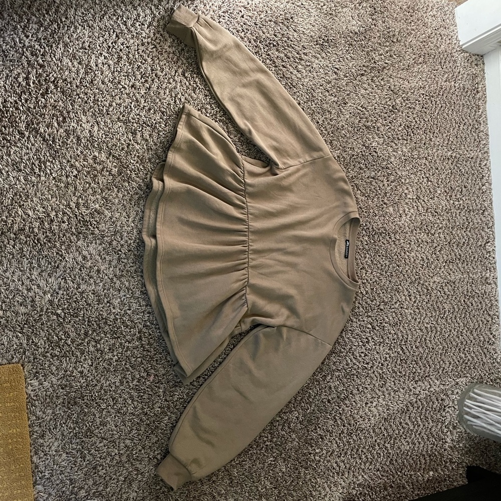 Zara peplum crewneck